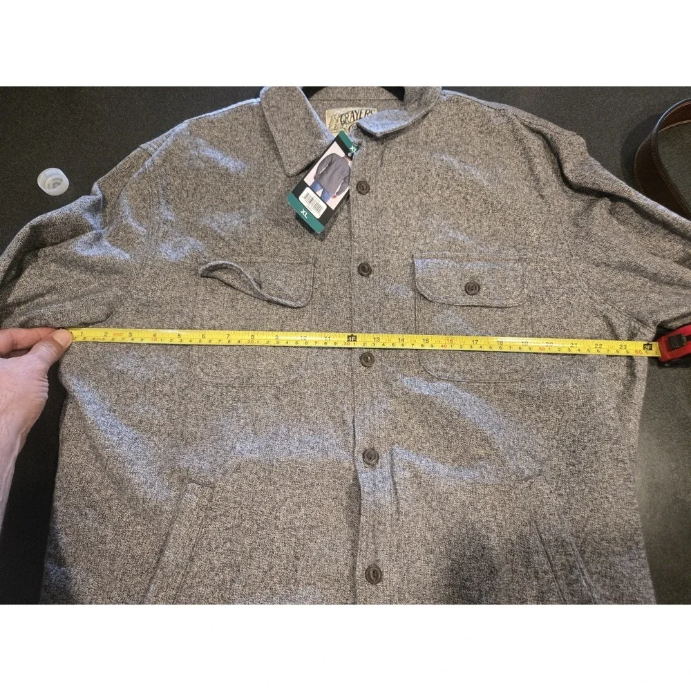 Grayers Outdoor Garments Shirt Jacket XL Gray Cold Weather Rated Shacket NWT